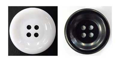 10064467 OMP-1016 Rimmed 4-Hole Polyester Button