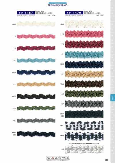 111-1470 Rayon Chenille Braid Approx. 10mm