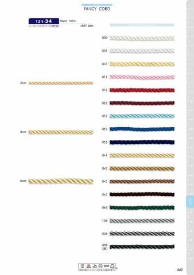 121-34 Rayon Twisted Cord (Twisted String)