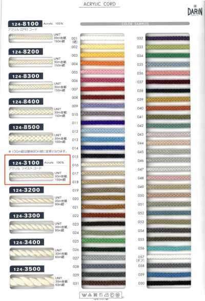 124-3100 Acrylic Twist Cord