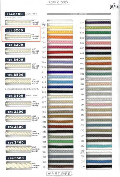 Acrylic Edo-uchi Cord Round Cord
