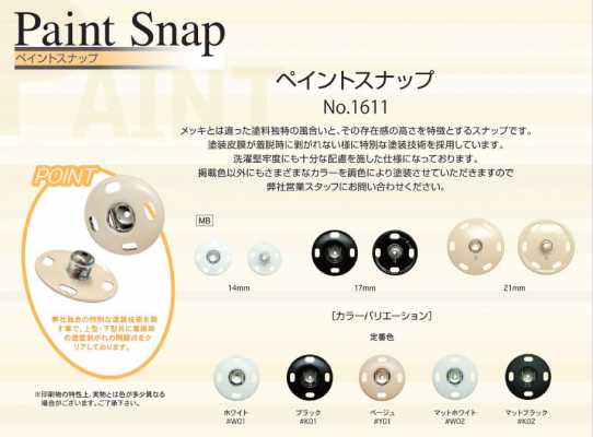 1611 Painted Snap Button