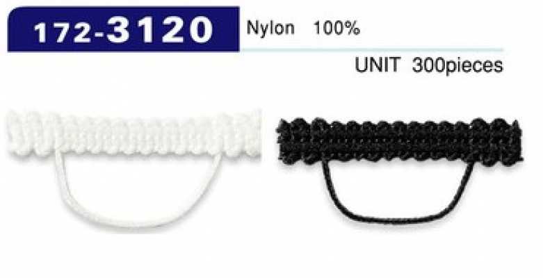 172-3120 Button Loop Braided Cord Type, Horizontal Long 33mm (300 Pcs)