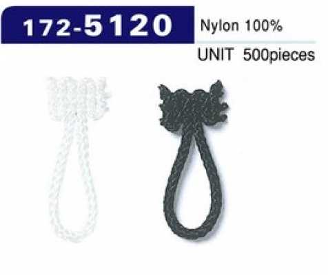 172-5120 Button Loop, Braided Cord Type, Total Length 30 Mm (500 Pcs.)