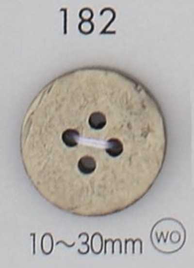 182 Natural Material Wood Two-Hole Button