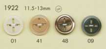 1922 DAIYA BUTTONS Irregular 4-Hole Shell-Style Polyester Button