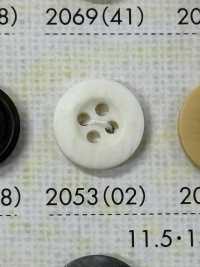 2053 Polyester Resin 4-hole Button With Border Sub Photo