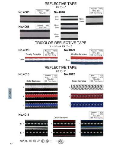 4011 Tricolor Reflective Tape (Approx. 15 Mm)