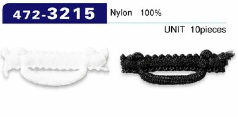 472-3215 Button Loop Woolly Nylon Type, Horizontal Long, 30 Mm (10 Pcs.)