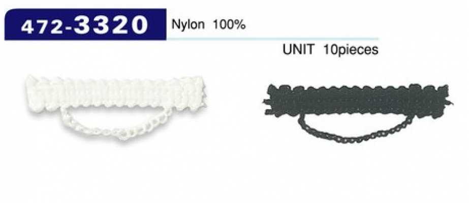 472-3320 Button Loop, Chain Cord Type, 7mm H X 33mm W (Pack Of 10)