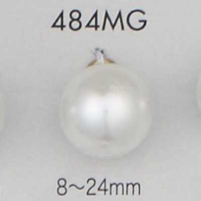 Pearl-Finish Urea Resin Gold Half-Ring Shank Button