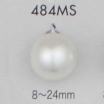484MS Pearl-finish Urea Material Silver Shank Button