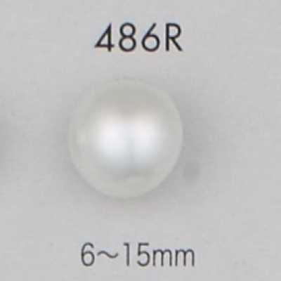 486R Pearl-finish Urea Half-ring Shank Button