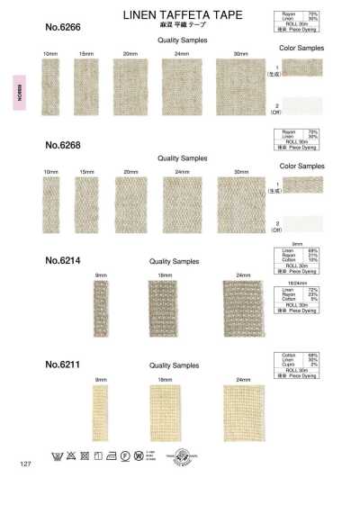 Linen Blend Plain Weave Tape