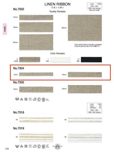 7504 Linen Ribbon
