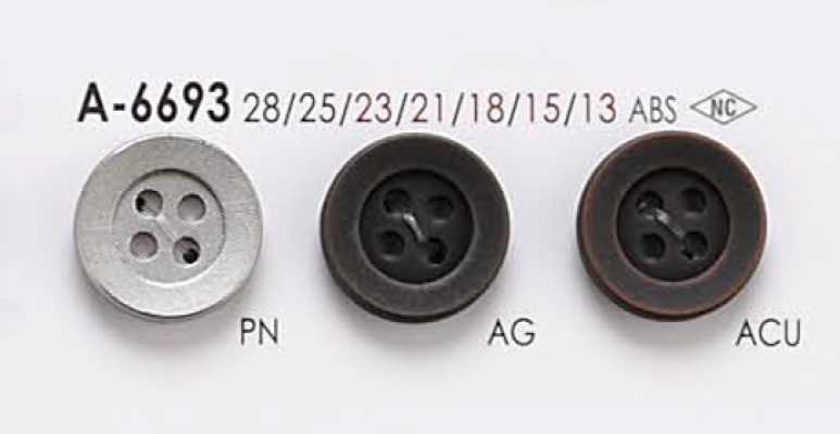 A6693 4-Hole Metal Button