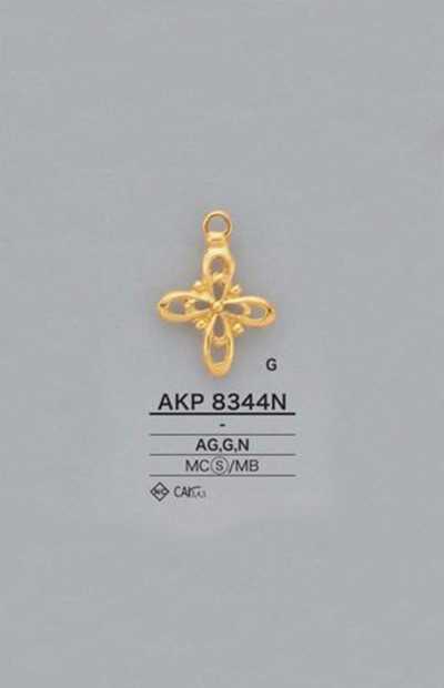 AKP8344N Flower Motif Zipper Pull Tab