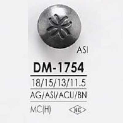 DM1754 High Metal Half-ring Shank Button