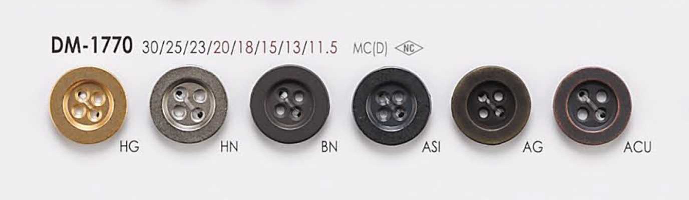 4-hole Metal Button For Jackets And Suits