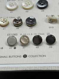 ES108S Elegant Shell-like Polyester Buttons For Shirts And Blouses DAIYA BUTTON Sub Photo