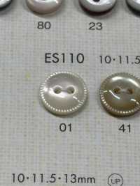 ES110 DAIYA BUTTONS 2 Hole Decoration Edge Shell Polyester Button DAIYA BUTTON Sub Photo