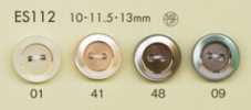 ES112 DAIYA BUTTONS 2-hole Gold Shell Polyester Buttons