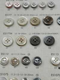 ES177M Shell BUTTONS Matte Shell-like Polyester Button DAIYA BUTTON Sub Photo