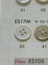 ES17M Shell BUTTONS Matte Shell-like Polyester Button DAIYA BUTTON Sub Photo