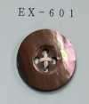 EX601 Four-hole Rimmed Brown Mother Of Pearl Shell Button
