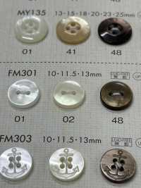 FM301 DAIYA BUTTONS Shell-like Polyester Button DAIYA BUTTON Sub Photo