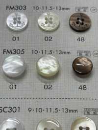 FM305 DAIYA BUTTONS Shell-like Polyester Button DAIYA BUTTON Sub Photo