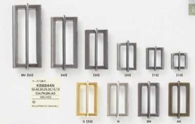 KB8844N Single-bar Slider Buckle Made Of Brass/ABS Resin