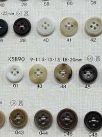 KSB90 Elegant 4-hole Polyester Button DAIYA BUTTON Sub Photo