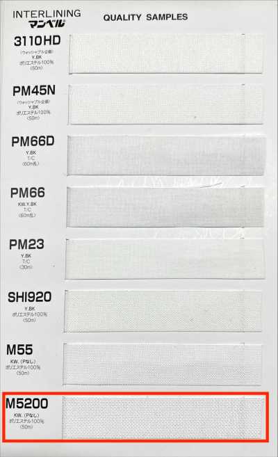 M5200 Waistband Interfacing (Non-adhesive, Tape), Hard Type
