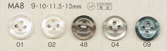 MA8 DAIYA BUTTONS Shell-Look Polyester Button