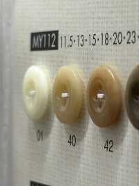 MY112 Simple And Elegant 4-hole Polyester Button For Shirts And Blouses DAIYA BUTTON Sub Photo