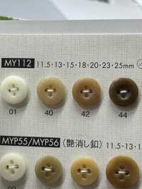 MY112 Simple And Elegant 4-hole Polyester Button For Shirts And Blouses DAIYA BUTTON Sub Photo