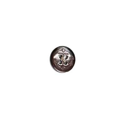 4-Hole Black Mother Of Pearl Shell Anchor Motif Button