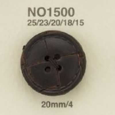 NO1500 Leather Button With 4 Front Holes