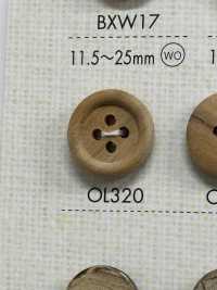 OL320 Natural Material Wood 4-hole Button DAIYA BUTTON Sub Photo