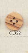 OL322 Natural Material Wood 4-hole Button