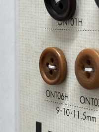 ONT06H Natural Material Corozo Nut With Edge 4 Hole Button DAIYA BUTTON Sub Photo