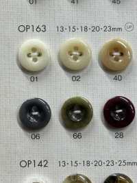 OP163 Elegant Buffalo-like 4-hole Polyester Button DAIYA BUTTON Sub Photo