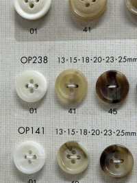 OP238 Buffalo-like Matte 4-hole Polyester Button DAIYA BUTTON Sub Photo