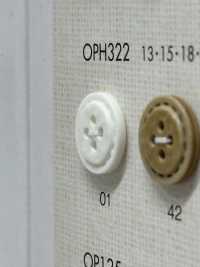 OPH322 Natural Stitch Style 4-hole Button DAIYA BUTTON Sub Photo