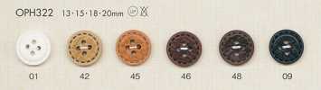 OPH322 Natural Stitch-style 4-Hole Button