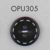 OPU305 Stitch Design 4 Holes Tortoiseshell Polyester Button
