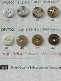 OPV702 Simple And Elegant 2-hole Polyester Button For Shirts And Blouses DAIYA BUTTON Sub Photo