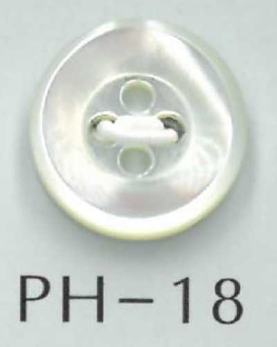 PH18 4-hole Recessed Shell Button