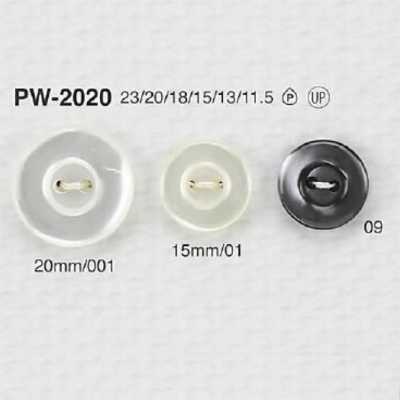 PW2020 Polyester Resin 2-hole Sew-through Button